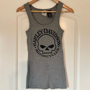 Harley Davidson Ladies Grey Glitter Tank | Size S